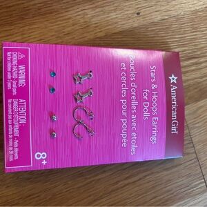 American Girl doll Star and Hoop Earrings Set